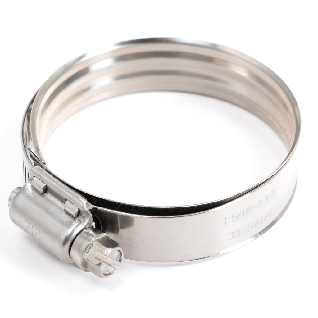 Hose Clamp with W-Style Inner Liner - 1.75" ID Range 33-57mm