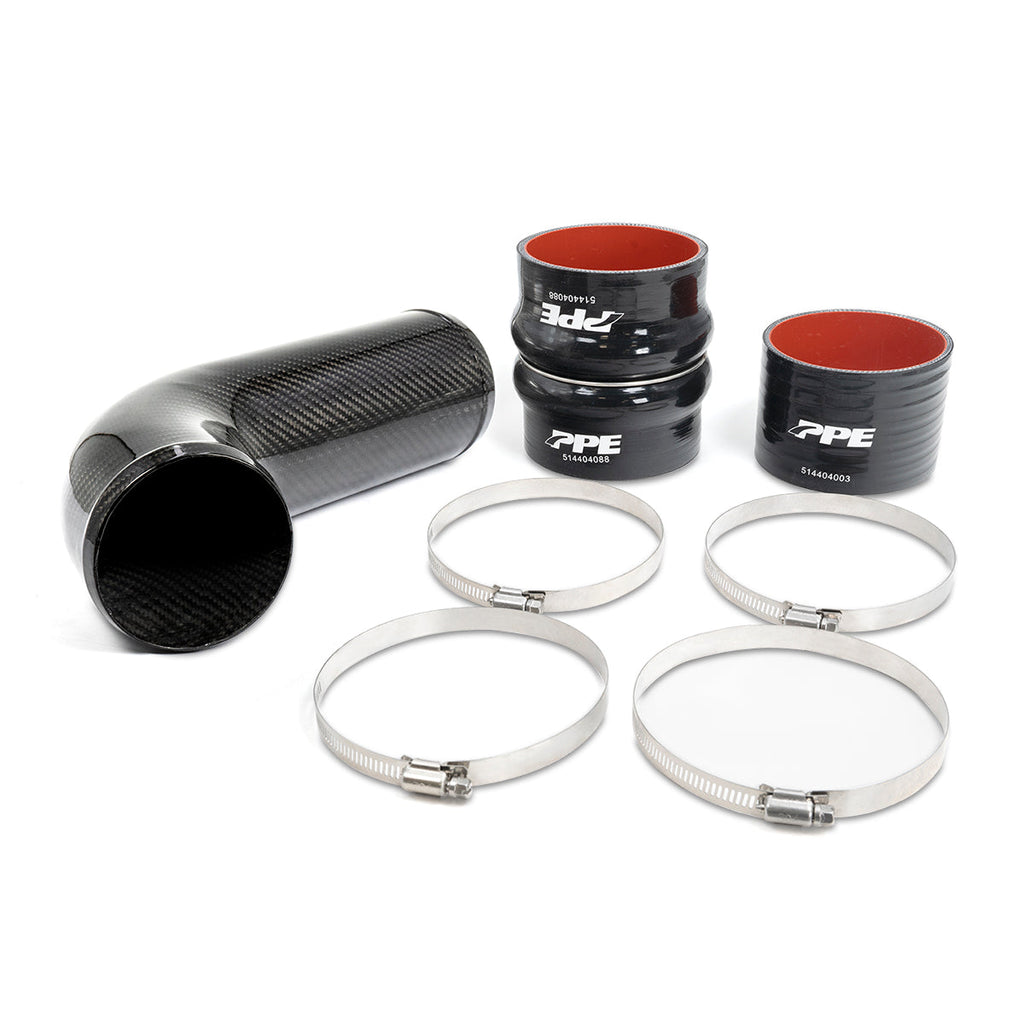 Turbo Inlet Upgrade Kit - GM 6.6L Duramax 2017-2019 L5P - Carbon Fiber - Weave