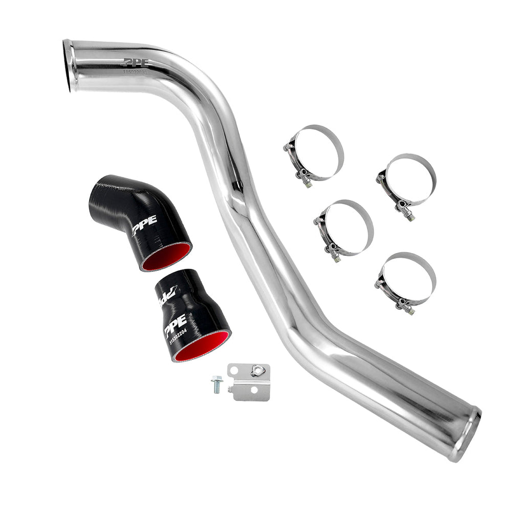 Intercooler Charge Pipe Kit Hot Side - GM 6.6L Duramax 2004.5-2010 - Polished