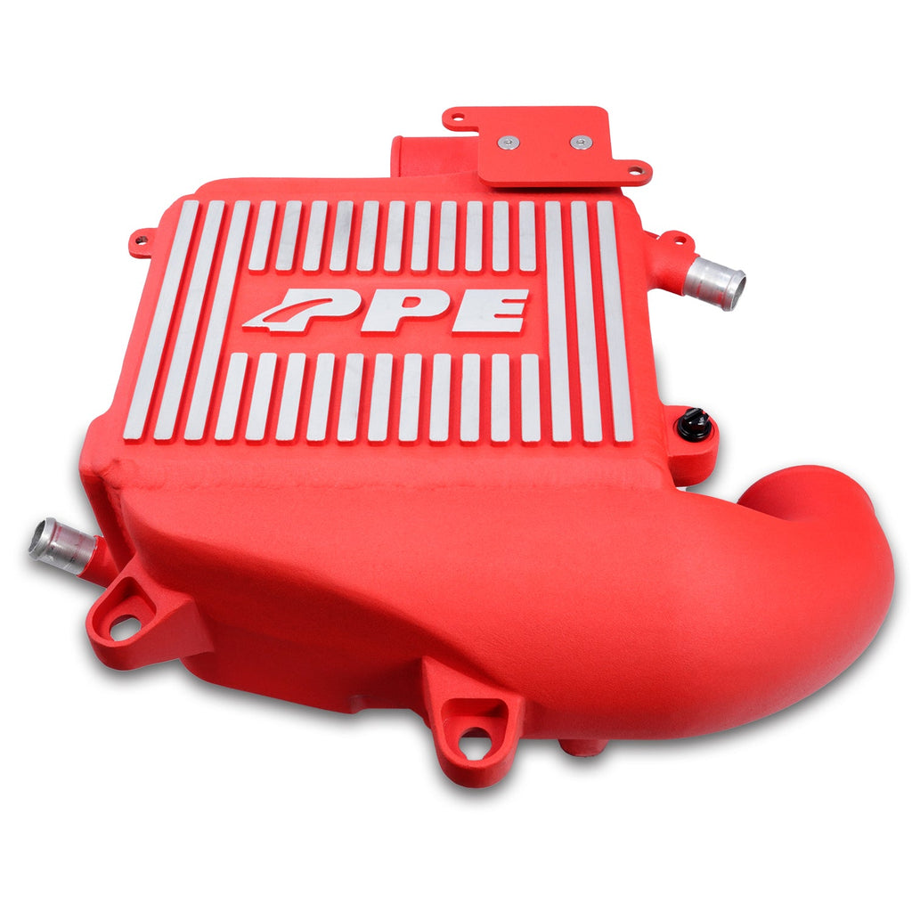 Intercooler Kit - Air to Water - GM 3.0L Duramax 2020-2025 LM2 LZ0 - Red / Brushed Fins