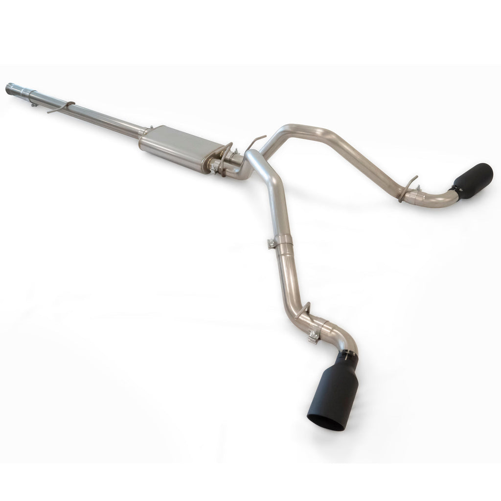 Exhaust System Cat-Back 2.5" w/tips Raw/Blk - GM 5.3L 2009-2013