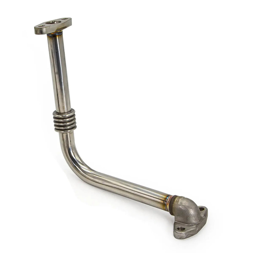 Oil Return Pipe for Aftermarket Turbo - Tall - 304 SS - GM 6.6L Duramax 2001-2010