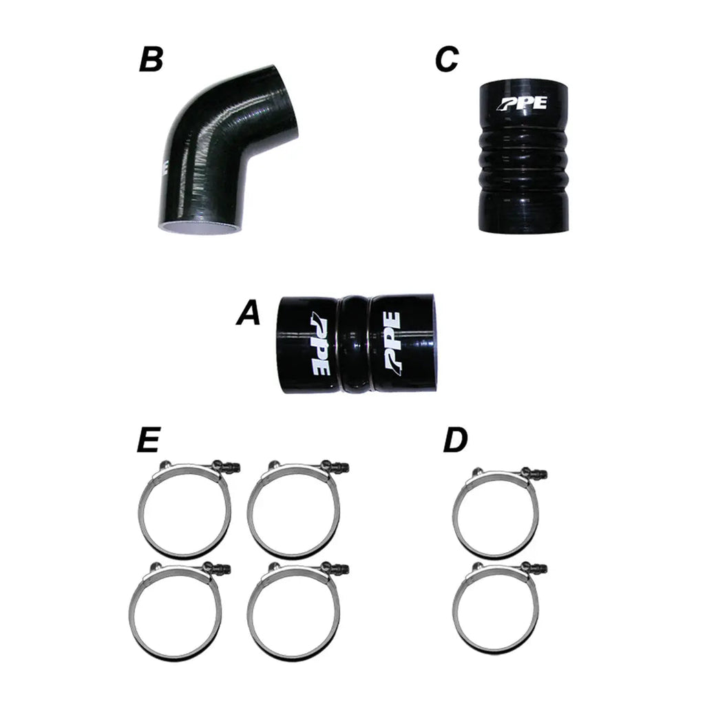 Turbo Charge Pipes Silicone Hose Kit with Stainless Steel Clamps - GM 6.6L Duramax 2006-2010 LBZ LMM