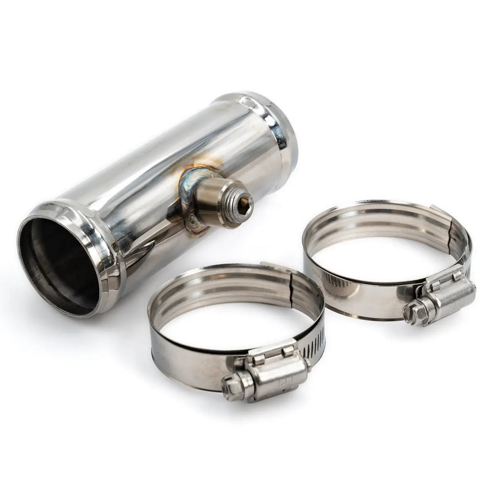 1.75" Coolant Drain Tube for PPE Silicone Hose Kits  SS w/ 1/4"NPT Bung