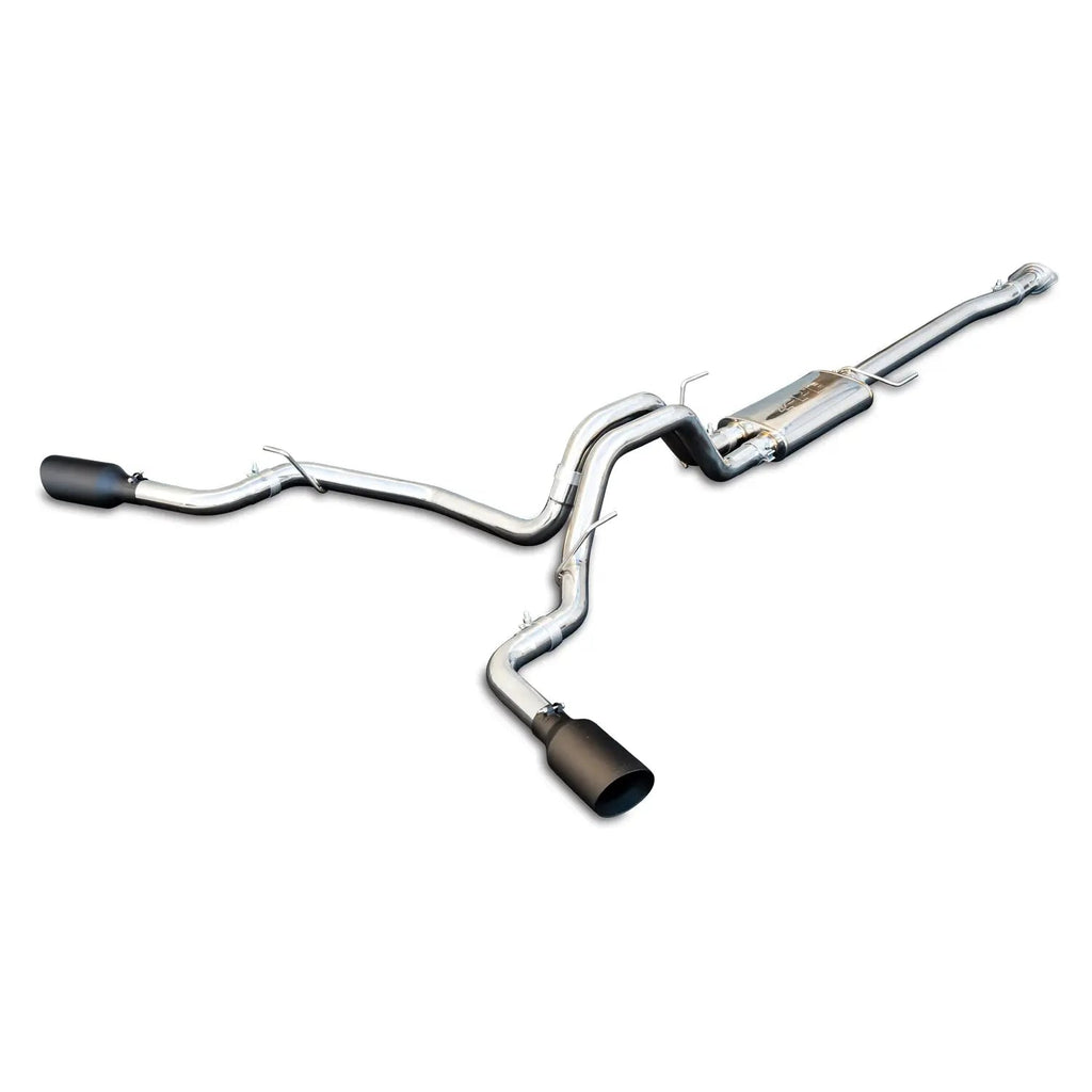 Exhaust CAT-Back - Ford F150 2015-2020 - Polished Tube Black Tips