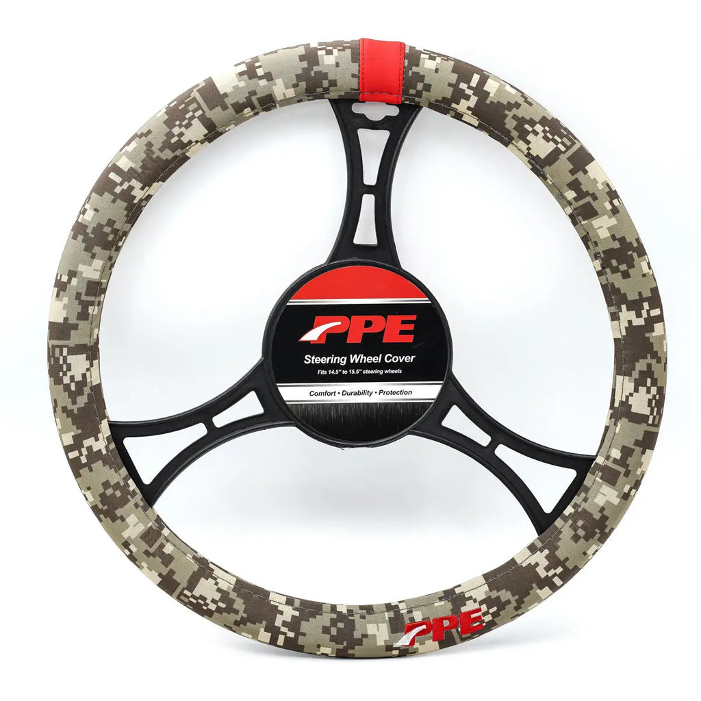 Steering Wheel Cover - 15.5" - Digital Camo Desert Tan